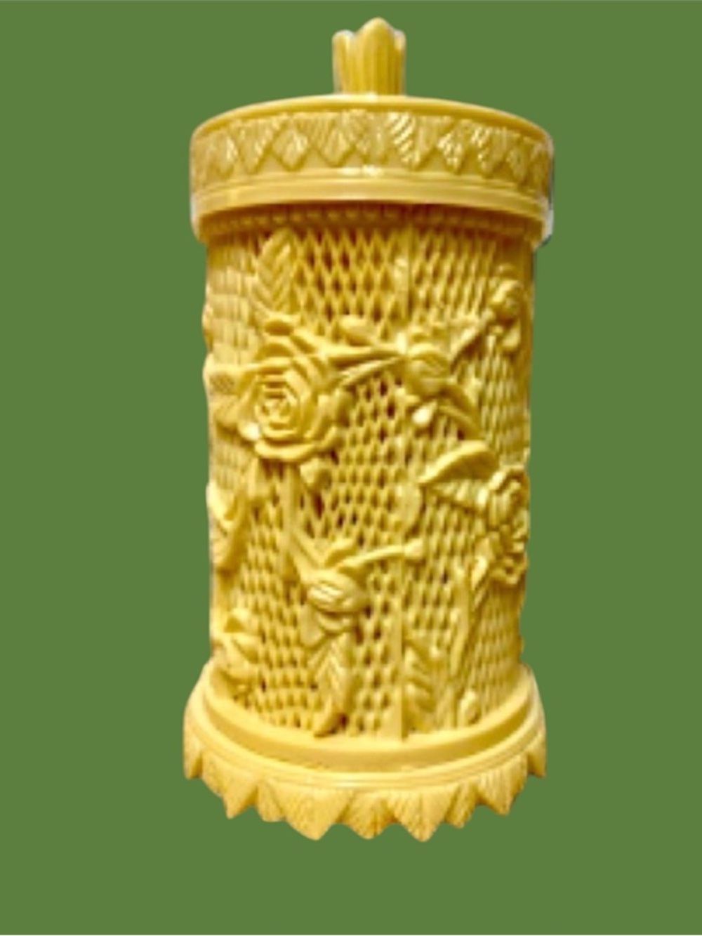 Cocktail Pick Fork Ornate
Celluloid Holder Rose Lattice